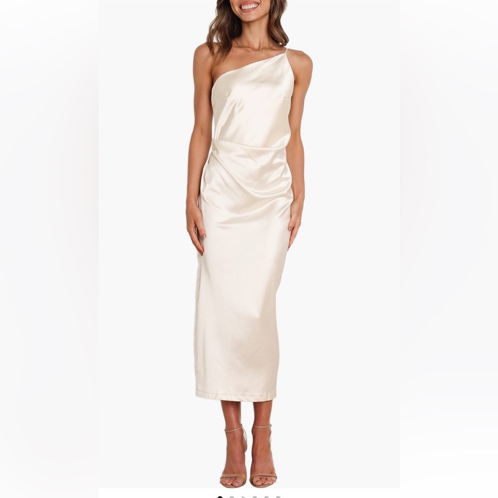 Petal and Pup Pearl Satin Midi